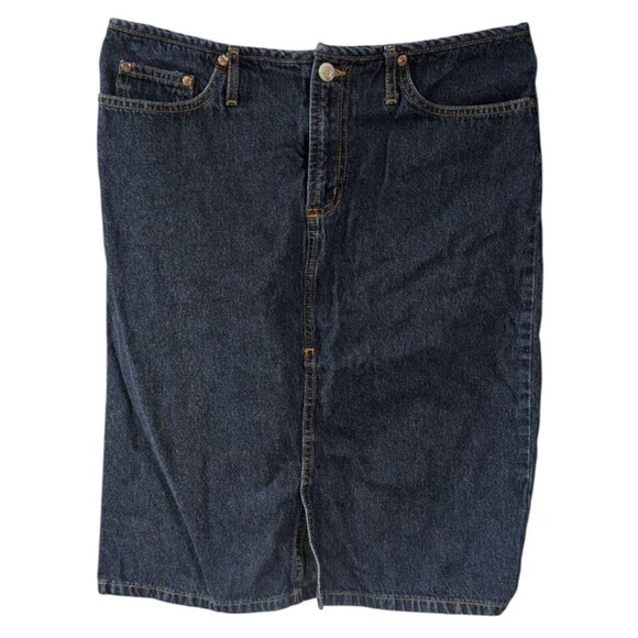 Y2K Era Paris Blues Originals Pencil Skirt Women’s Size 7 Denim Preppy Classic - Picture 1 of 6